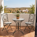 Conjunto de Mesa e Duas Cadeiras Mosaico Flores BLOSSOM - Gato Preto