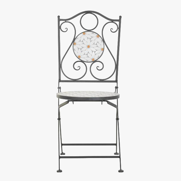 Conjunto de Mesa e Duas Cadeiras Mosaico Flores BLOSSOM - Gato Preto