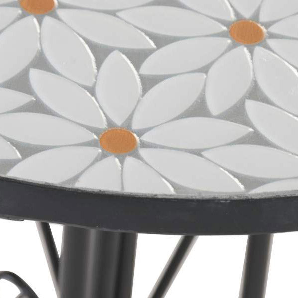 Conjunto de Mesa e Duas Cadeiras Mosaico Flores BLOSSOM - Gato Preto