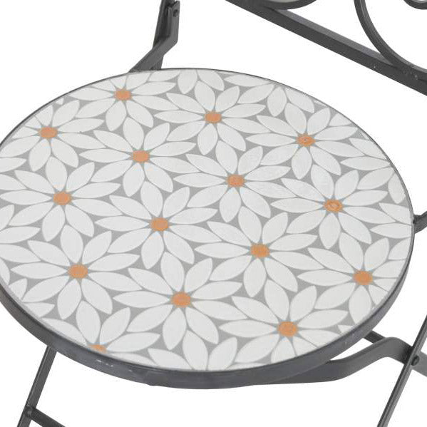 Conjunto de Mesa e Duas Cadeiras Mosaico Flores BLOSSOM - Gato Preto