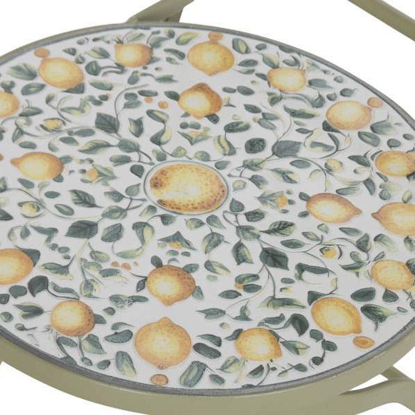 Conjunto de Mesa e Duas Cadeiras Mosaico Limões BLOSSOM - Gato Preto