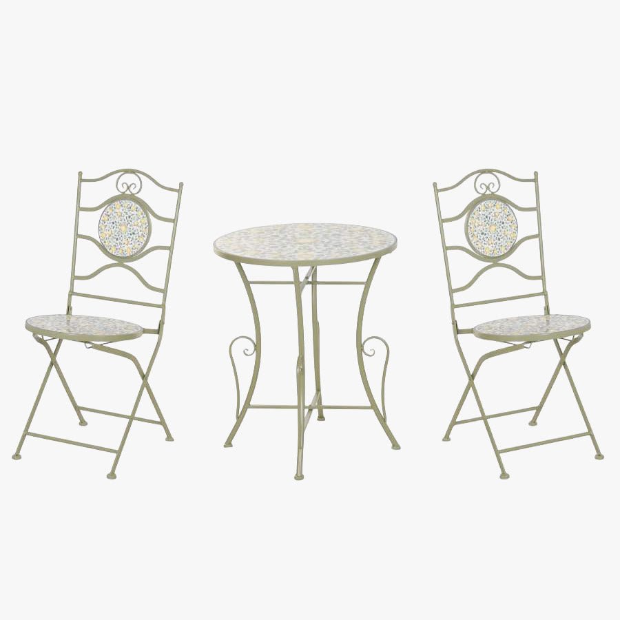 Conjunto de Mesa e Duas Cadeiras Mosaico Limões BLOSSOM - Gato Preto