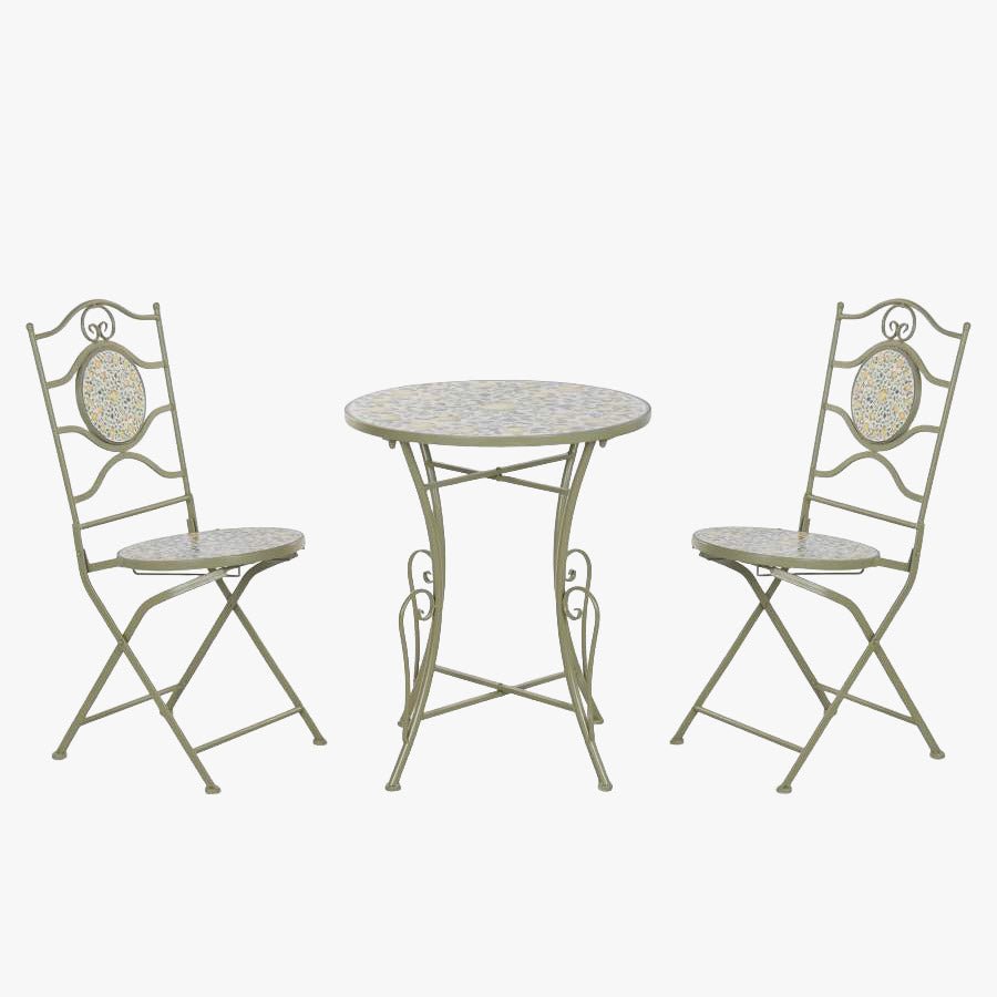 Conjunto de Mesa e Duas Cadeiras Mosaico Limões BLOSSOM - Gato Preto