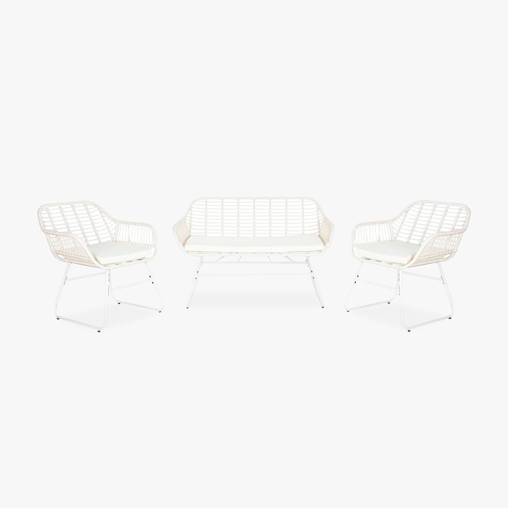 Conjunto de Sofá de Exterior 4 Peças | Coleção BLANC - Gato Preto