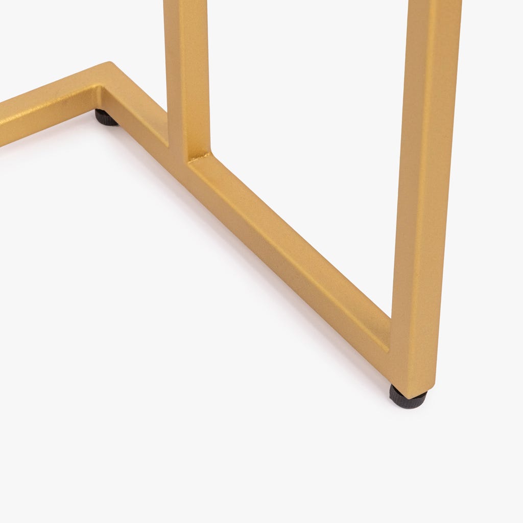 Conjunto de Três Mesas de Apoio com Tampos de Mármore 62x62x40,50 AGRA - Gato Preto