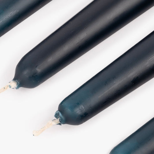 Conjunto de Velas Castiçal Azul Escuro NOX - Gato Preto