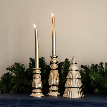 Conjunto de Velas Castiçal Dourada NOX - Gato Preto