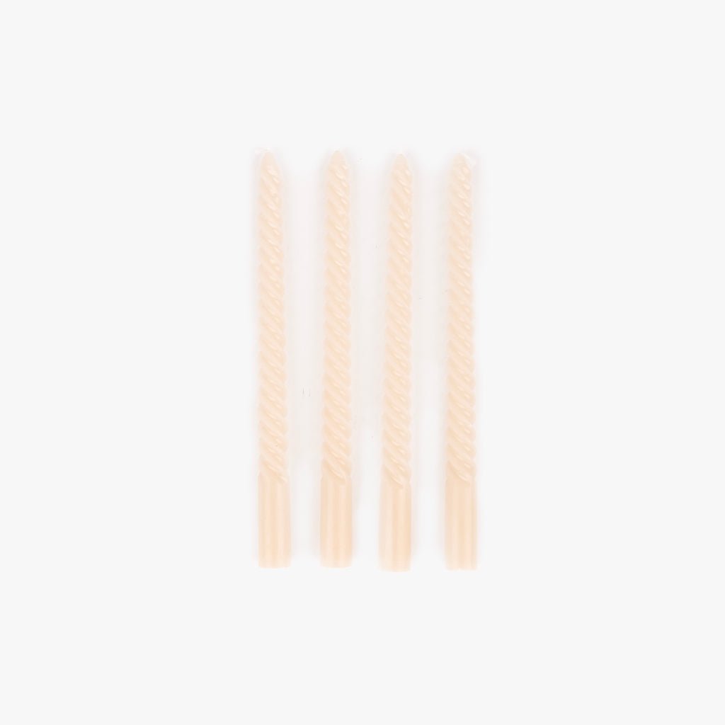 Conjunto de Velas Castiçal Espiral Branca MARSHMALLOW - Gato Preto