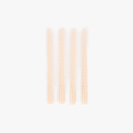 Conjunto de Velas Castiçal Espiral Branca MARSHMALLOW - Gato Preto