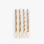 Conjunto de Velas Castiçal Espiral Dourado MARSHMALLOW - Gato Preto