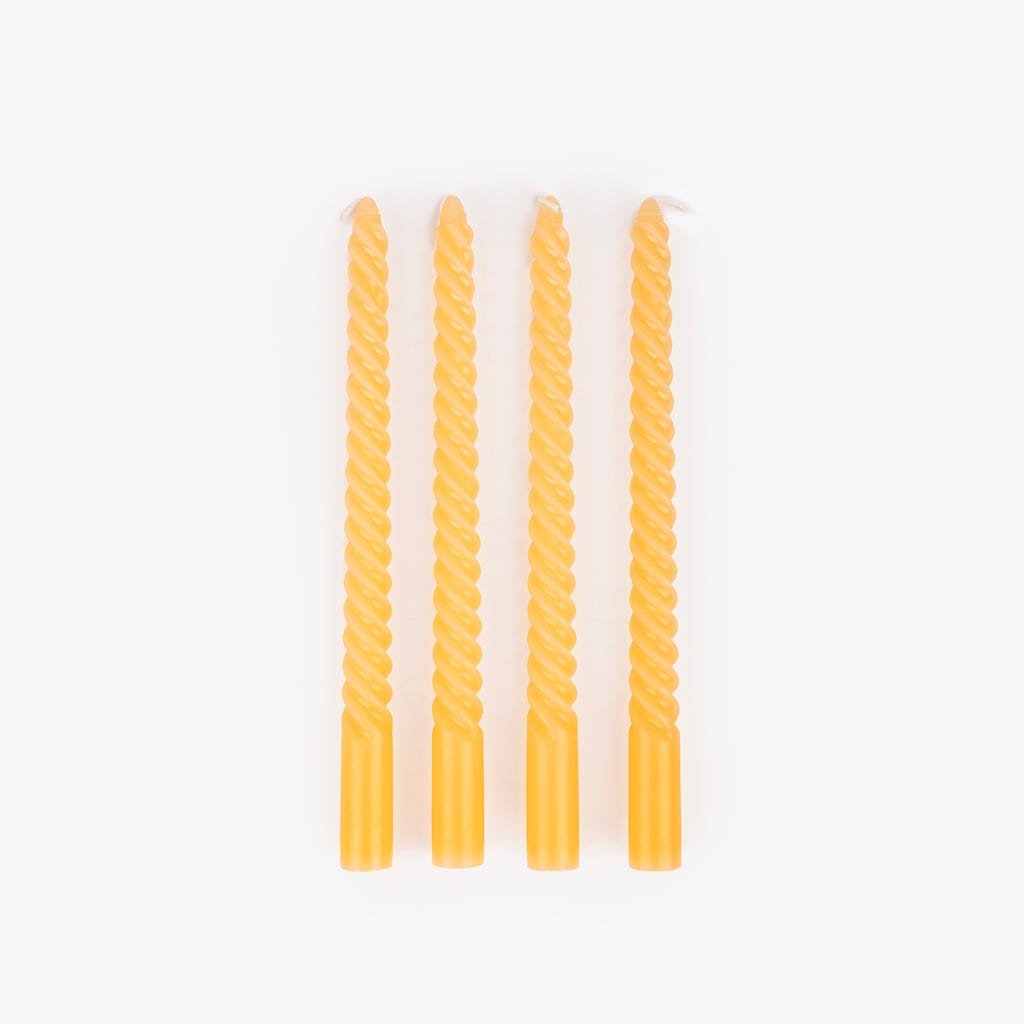 Conjunto de Velas Castiçal Espiral Laranja MARSHMALLOW - Gato Preto