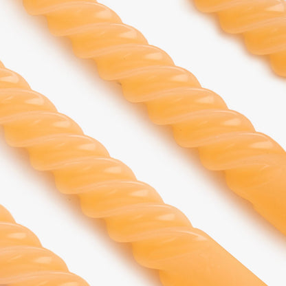 Conjunto de Velas Castiçal Espiral Laranja MARSHMALLOW - Gato Preto