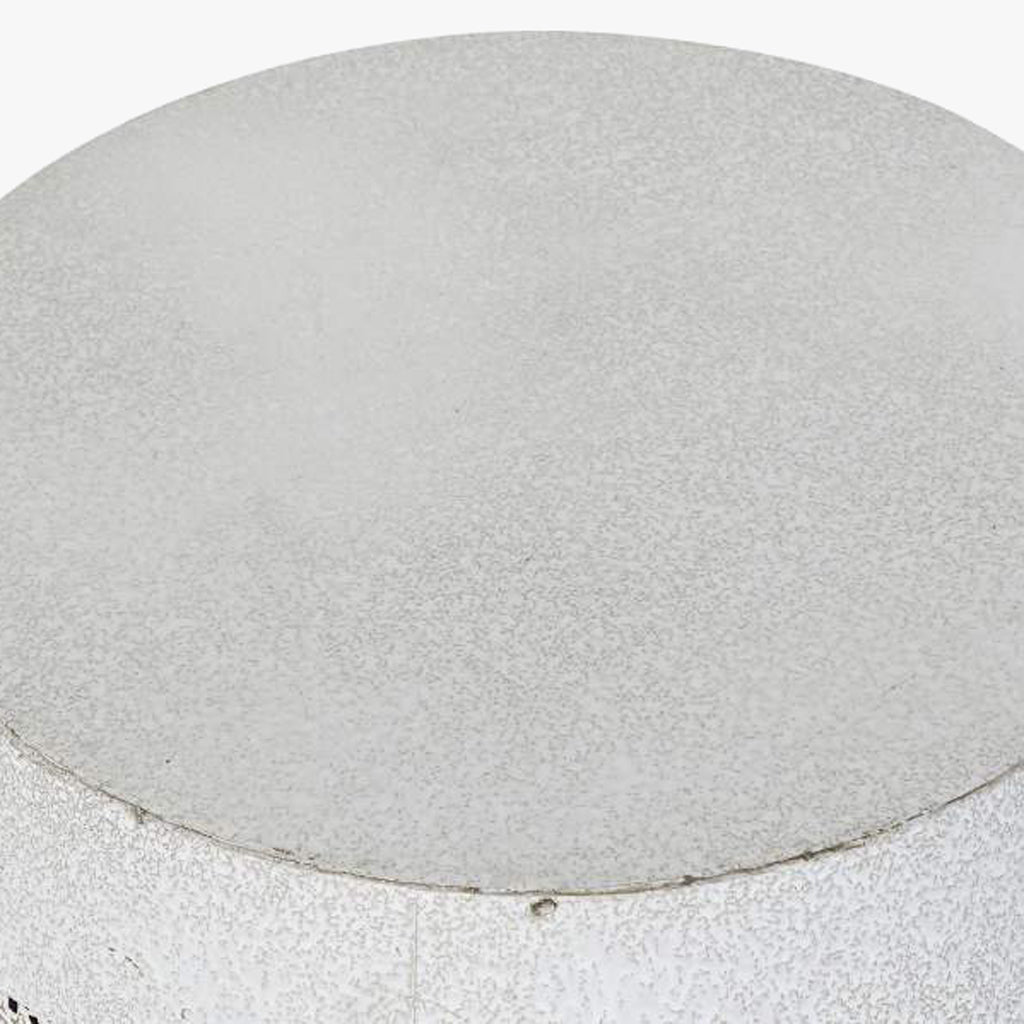 Conjunto Duas Mesas de Apoio Orientais Brancas Metal JASMIN - Gato Preto