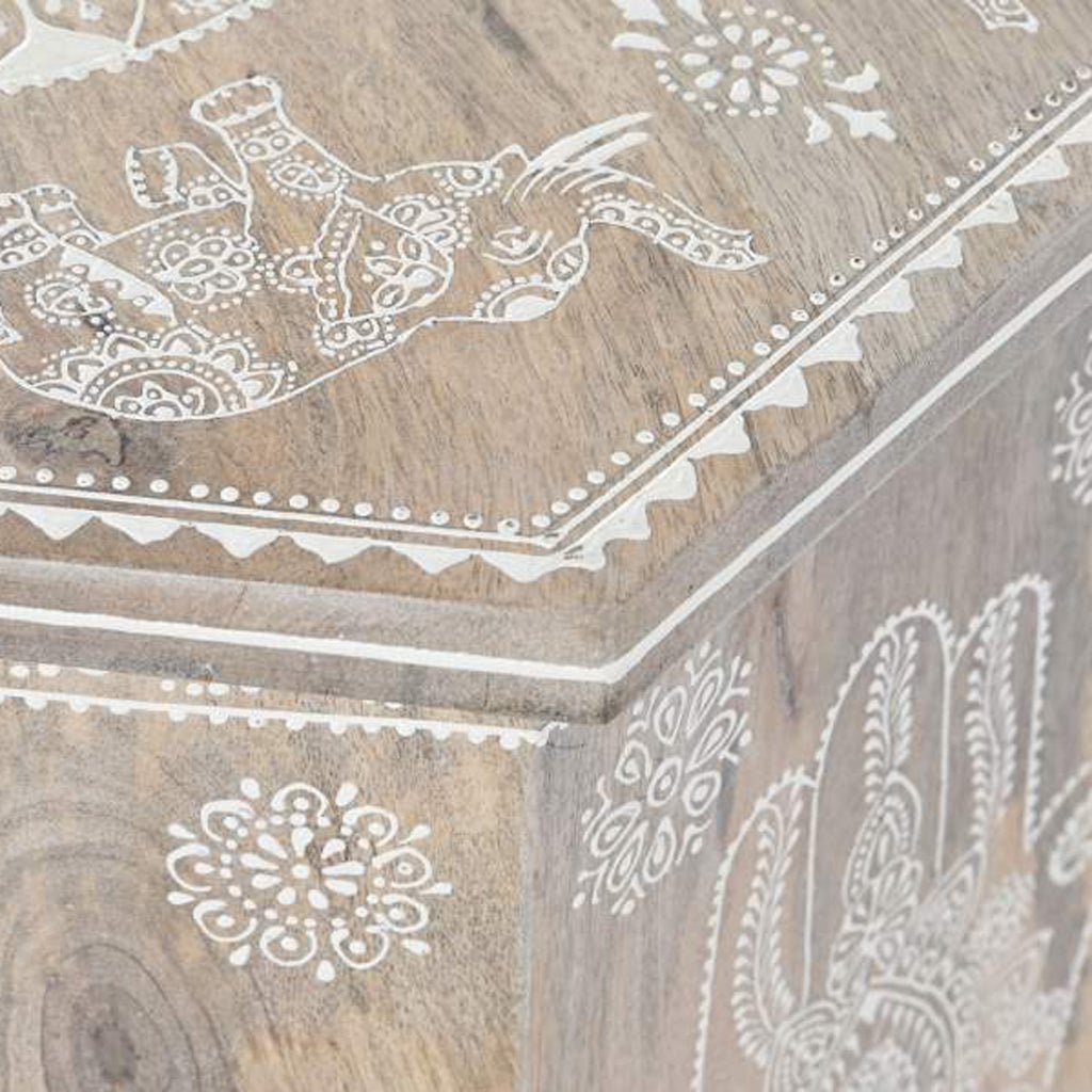 Conjunto Duas Mesas de Apoio Orientais Madeira Maciça JASMIN - Gato Preto