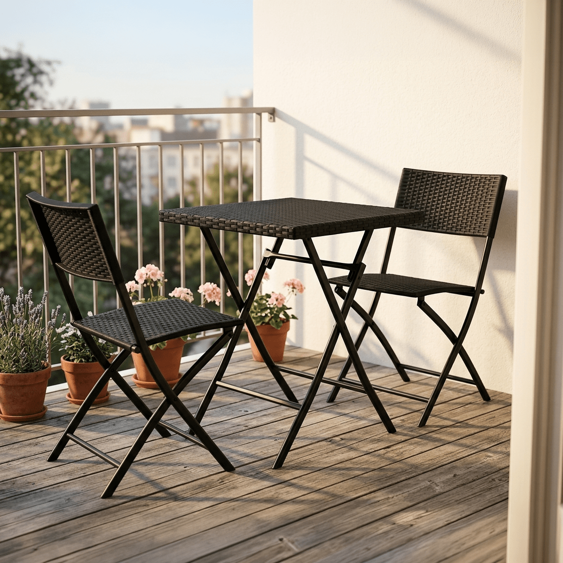 Conjunto Mesa e 2 Cadeiras Preto | Coleção Horizon - Gato Preto