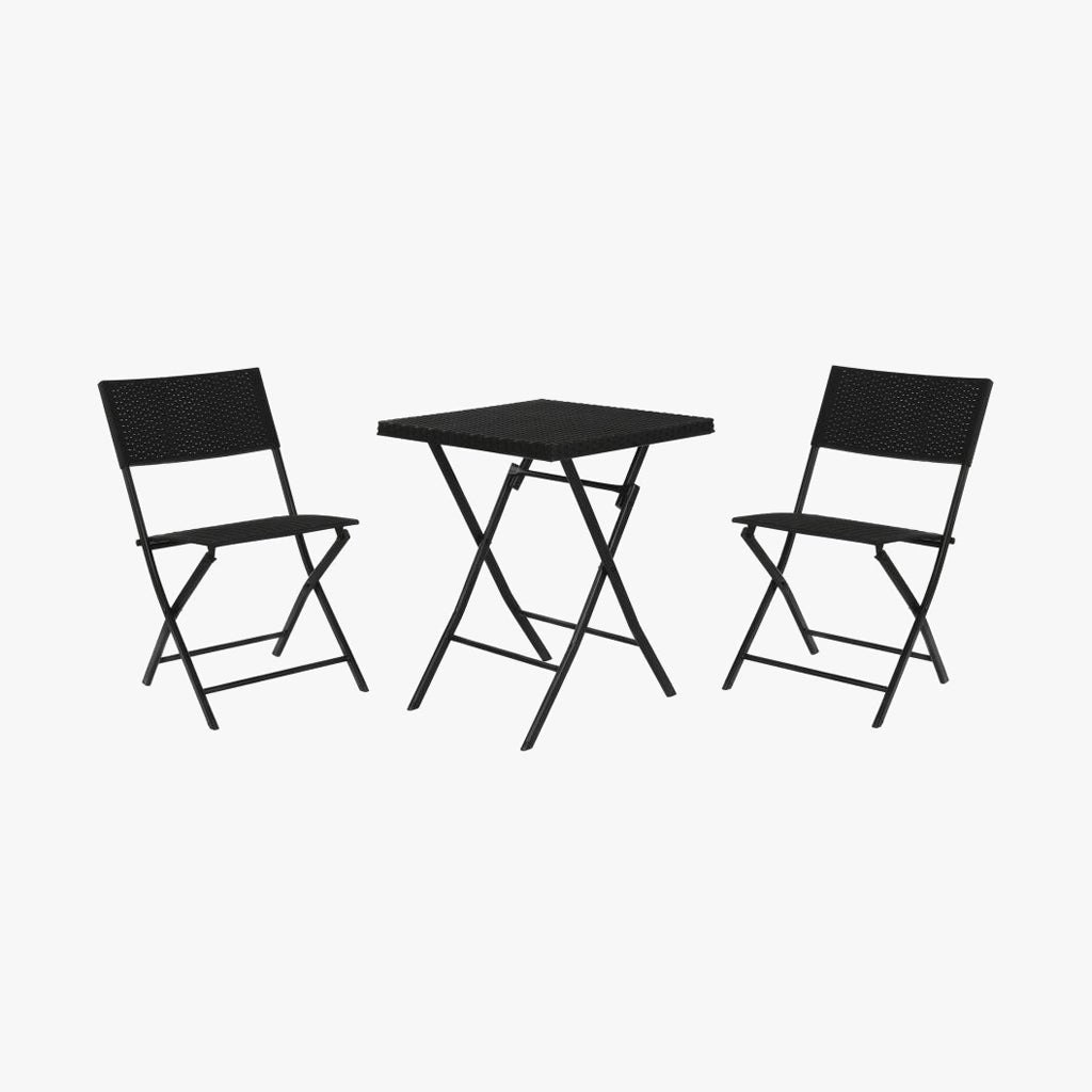 Conjunto Mesa e 2 Cadeiras Preto | Coleção Horizon - Gato Preto