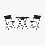 Conjunto Mesa e 2 Cadeiras Preto | Coleção Horizon - Gato Preto