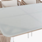 Conjunto Mesa e 6 Cadeiras de Exterior SIESTA | 160×90×75 cm - Gato Preto