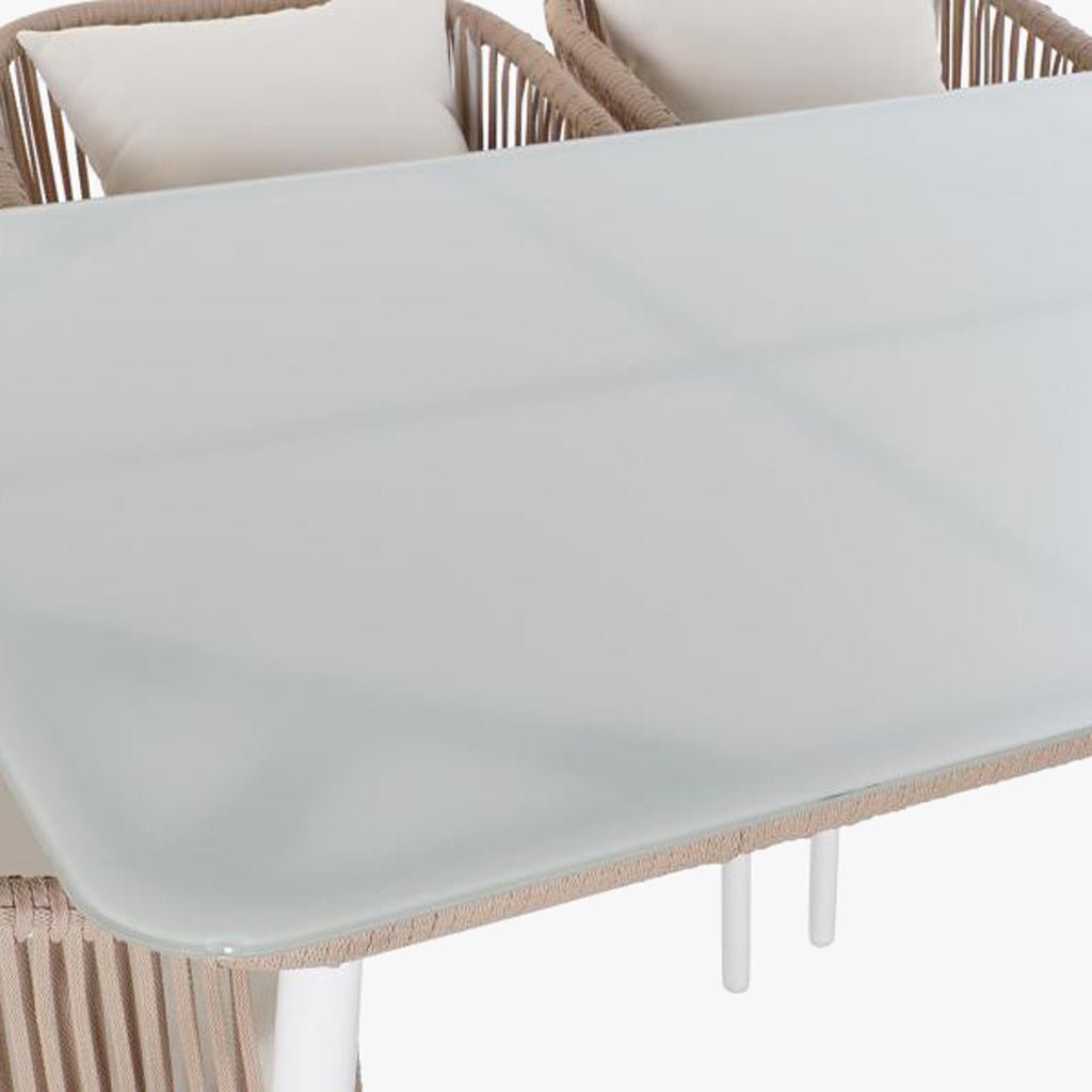 Conjunto Mesa e 6 Cadeiras de Exterior SIESTA | 160×90×75 cm - Gato Preto