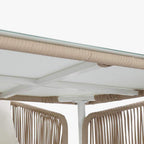 Conjunto Mesa e 6 Cadeiras de Exterior SIESTA | 160×90×75 cm - Gato Preto