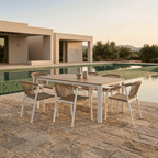Conjunto Mesa e 6 Cadeiras de Exterior SIESTA | 180×90×75 cm - Gato Preto