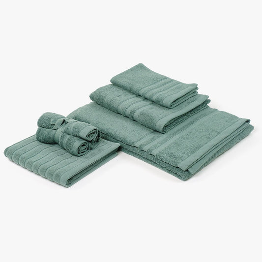 Conjunto Toalhetes de Algodão Verde Escuro 4EVERYDAY - Gato Preto