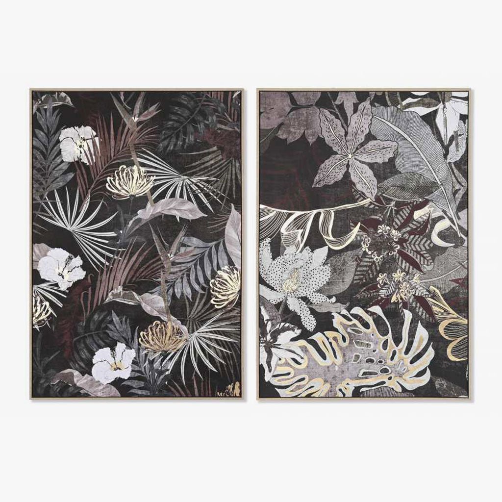 Conjuntos de 2 Quadros Natureza Grafica 2A - Gato Preto