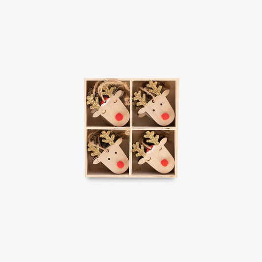 Conjuto de 12 Renas de Natal KITSCH - Gato Preto