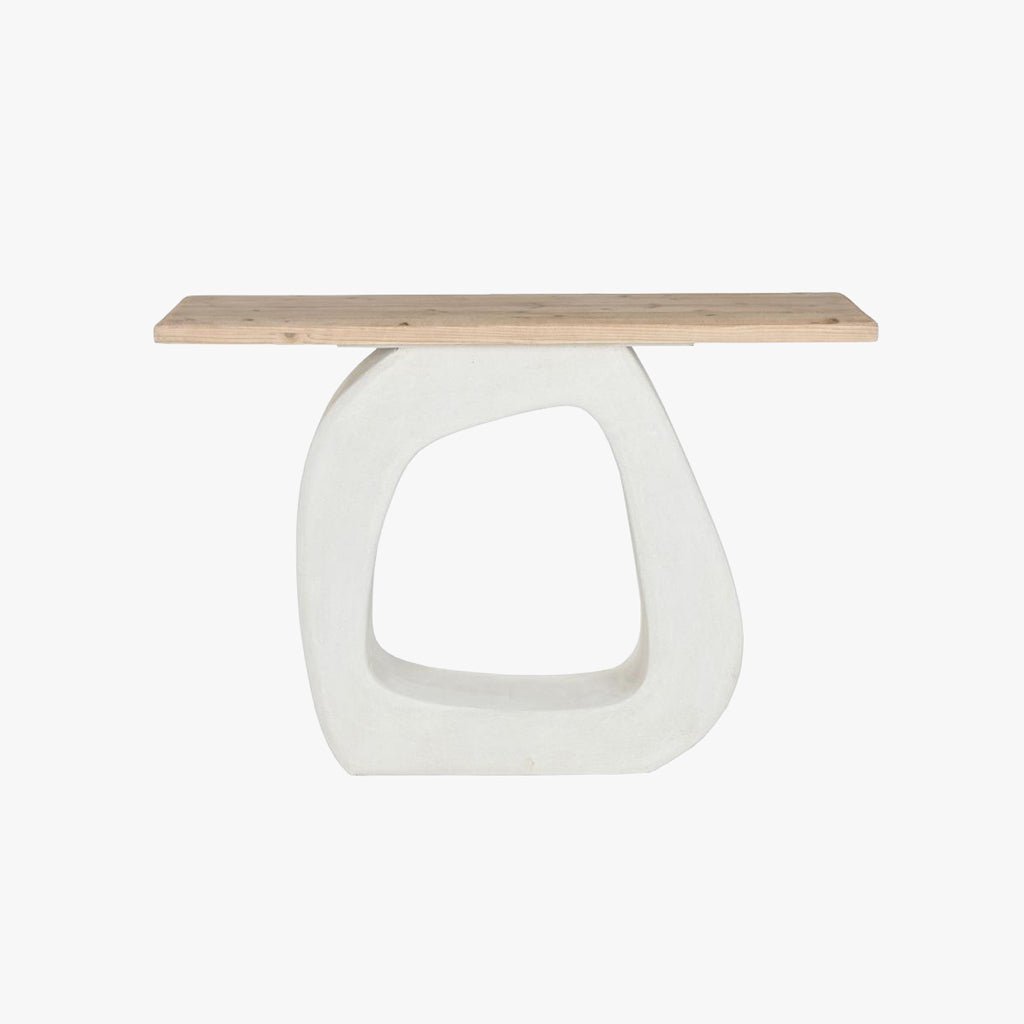 Consola Branca com Madeira 120x38 ZENA - Gato Preto