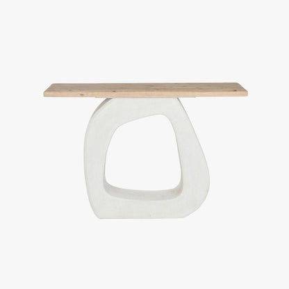 Consola Branca com Madeira 120x38 ZENA - Gato Preto