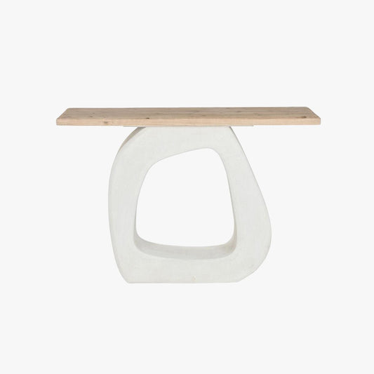 Consola Branca com Madeira 120x38 ZENA - Gato Preto