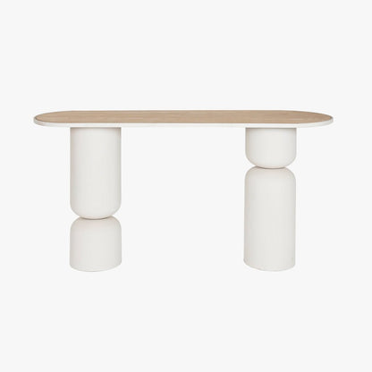 Consola Branca com Madeira 150x45 ZENA - Gato Preto