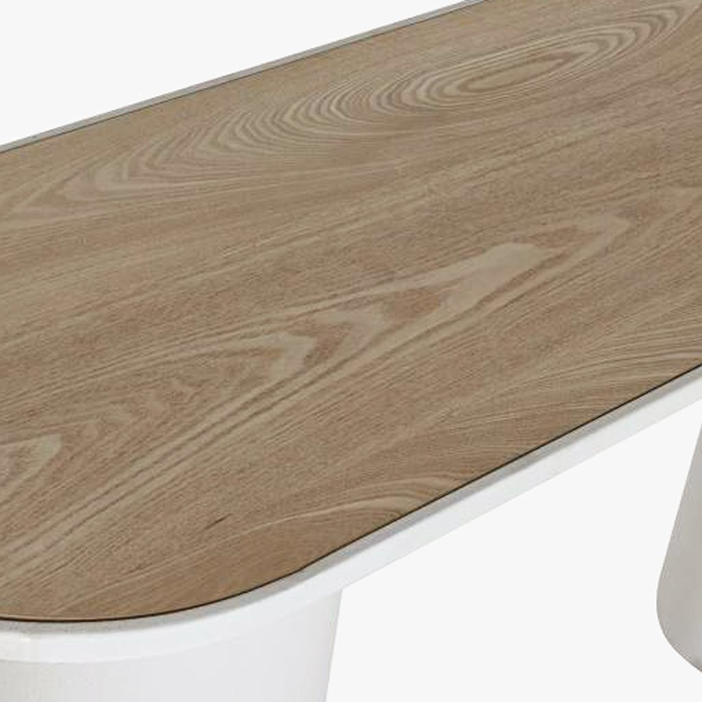 Consola Branca com Madeira 150x45 ZENA - Gato Preto