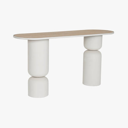 Consola Branca com Madeira 150x45 ZENA - Gato Preto