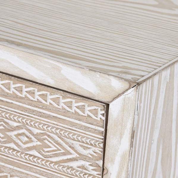 Consola Branca com Três Gavetas ZENA - Gato Preto