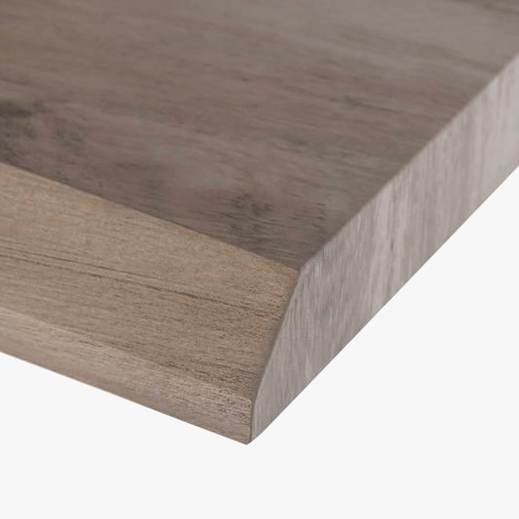 Consola Cinza Claro com Estrutura em Vidro Transparente | 120x40x76 cm | PRISMA - Gato Preto