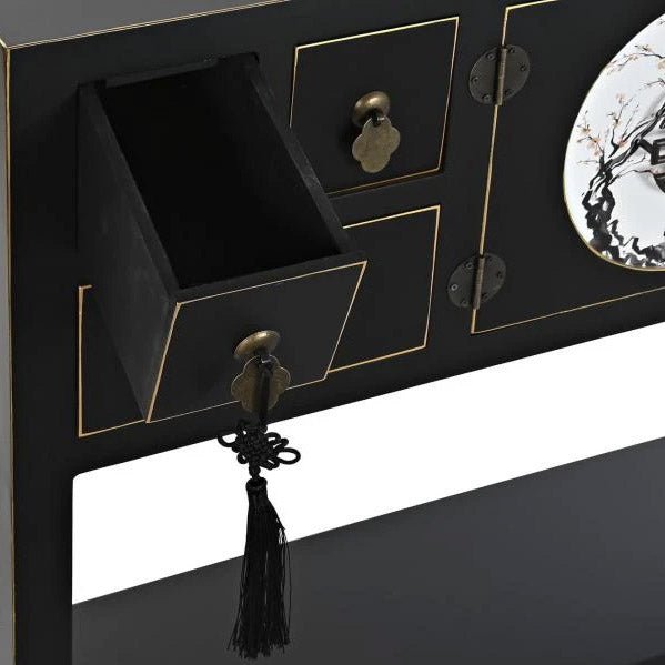Consola Oriental 95x26x79 - Gato Preto