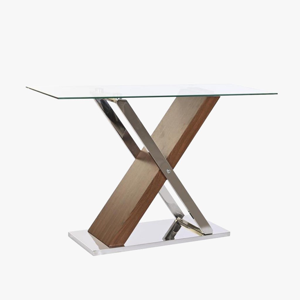 Consola Vidro Transparente | 120x40x75 cm | PRISMA - Gato Preto
