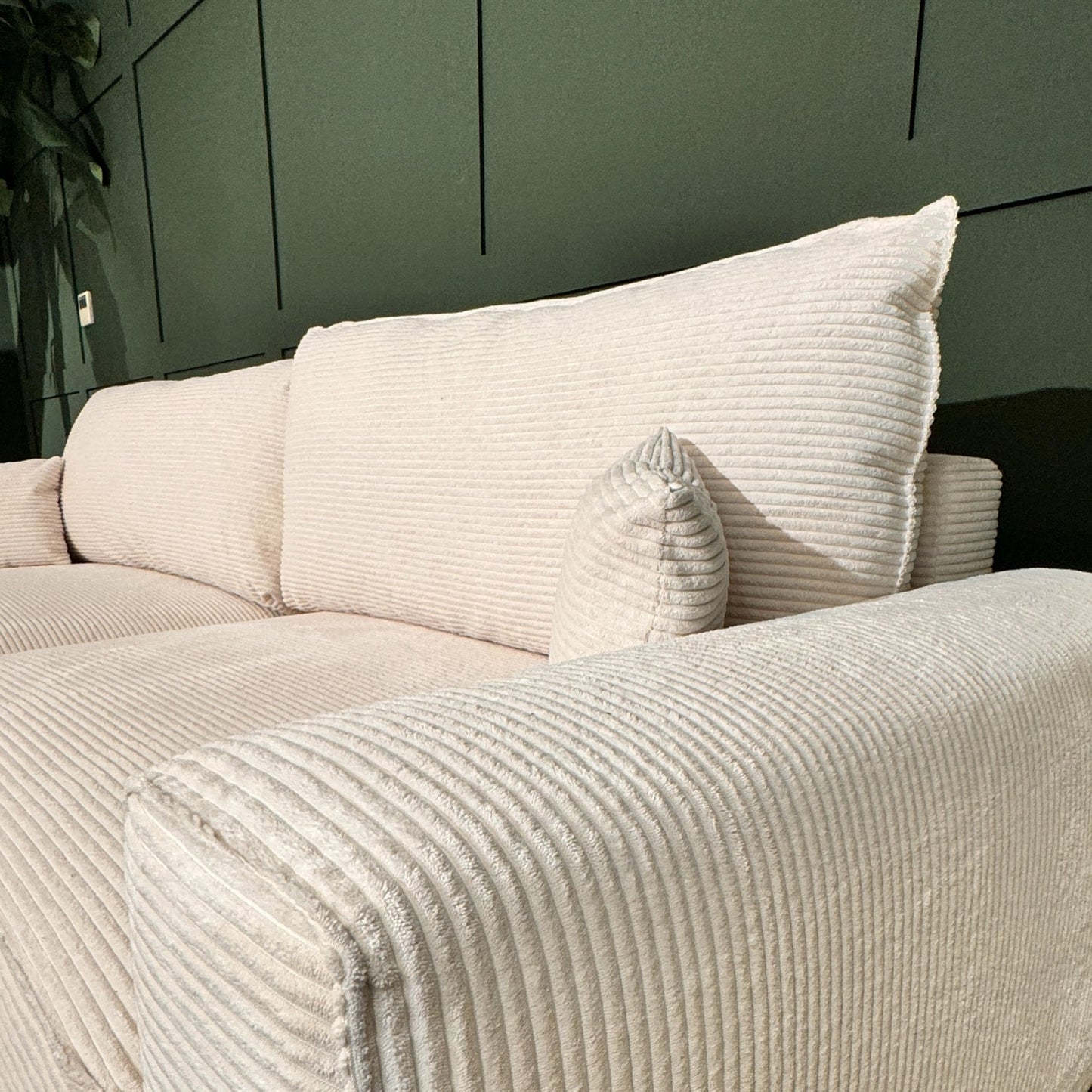 CÓPIA TESTE - Sofá cama com chaise longue reversível verde LAUREN (Cópia) - Gato Preto