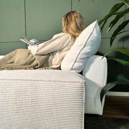 CÓPIA TESTE - Sofá cama com chaise longue reversível verde LAUREN (Cópia) - Gato Preto