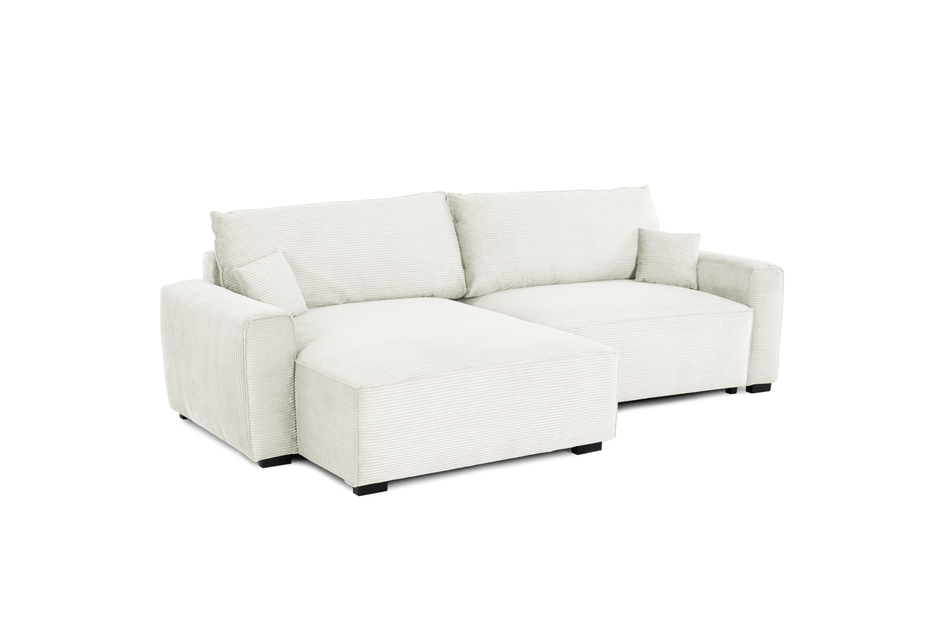 CÓPIA TESTE - Sofá cama com chaise longue reversível verde LAUREN (Cópia) - Gato Preto