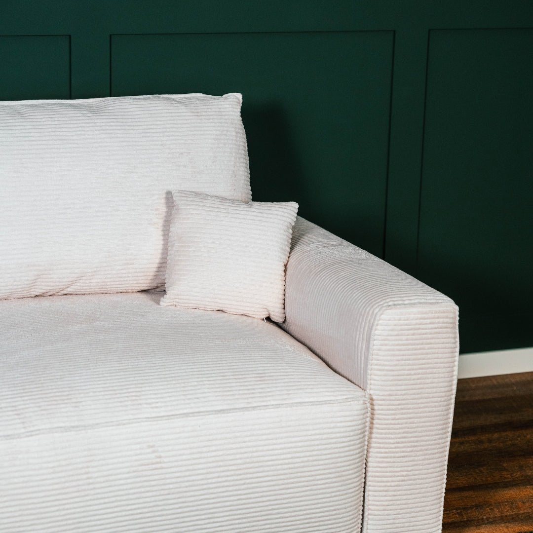 CÓPIA TESTE - Sofá cama com chaise longue reversível verde LAUREN (Cópia) - Gato Preto