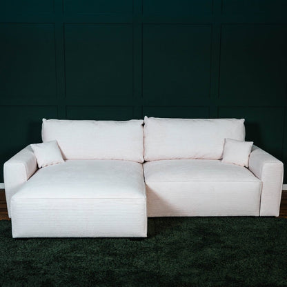 CÓPIA TESTE - Sofá cama com chaise longue reversível verde LAUREN (Cópia) - Gato Preto