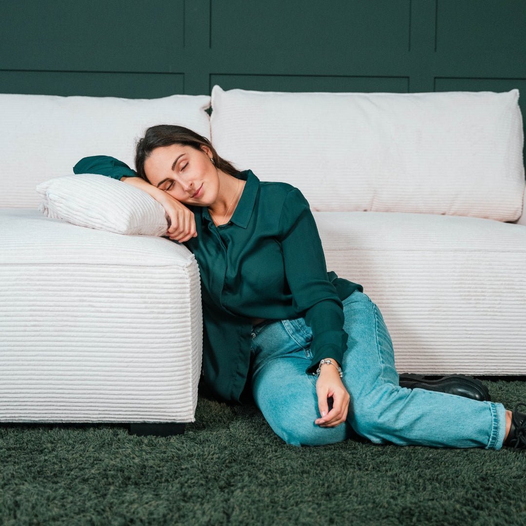 CÓPIA TESTE - Sofá cama com chaise longue reversível verde LAUREN (Cópia) - Gato Preto