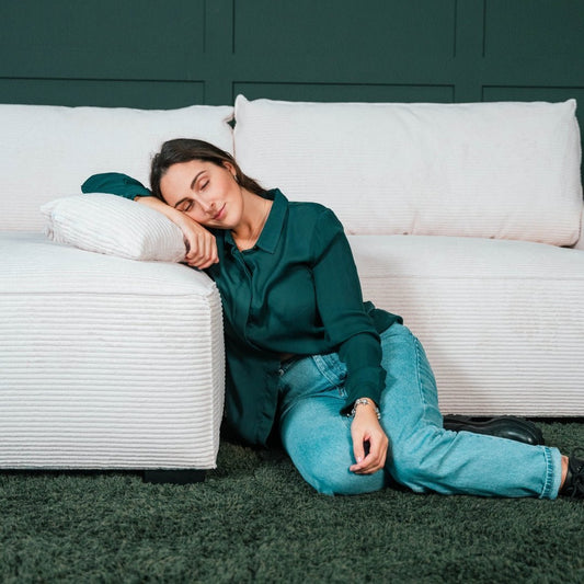 CÓPIA TESTE - Sofá cama com chaise longue reversível verde LAUREN (Cópia) - Gato Preto