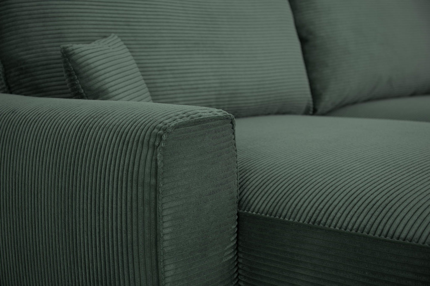 CÓPIA TESTE - Sofá cama com chaise longue reversível verde LAUREN (Cópia) - Gato Preto