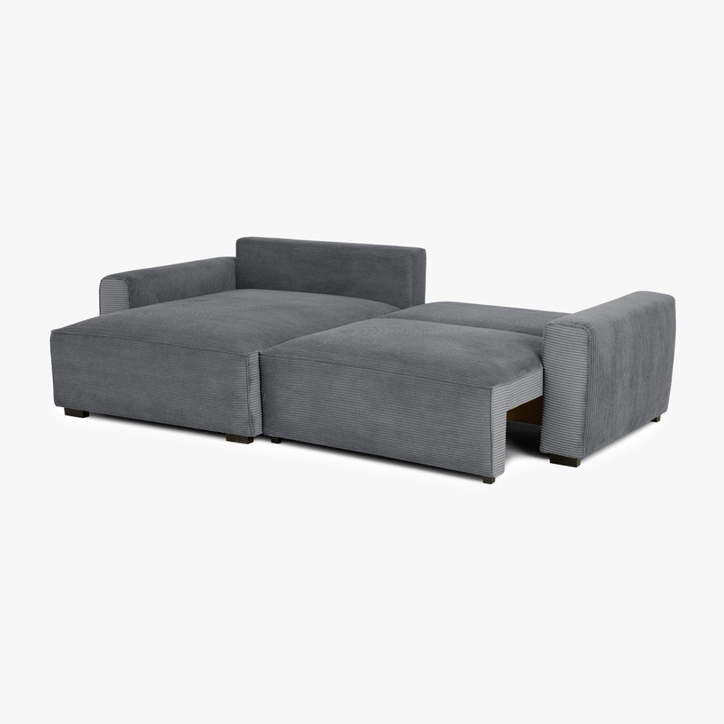 CÓPIA TESTE - Sofá cama com chaise longue reversível verde LAUREN (Cópia) - Gato Preto