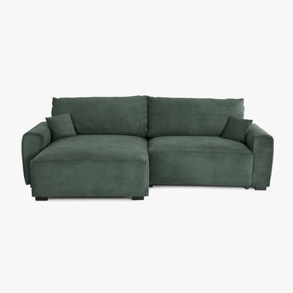CÓPIA TESTE - Sofá cama com chaise longue reversível verde LAUREN (Cópia) - Gato Preto
