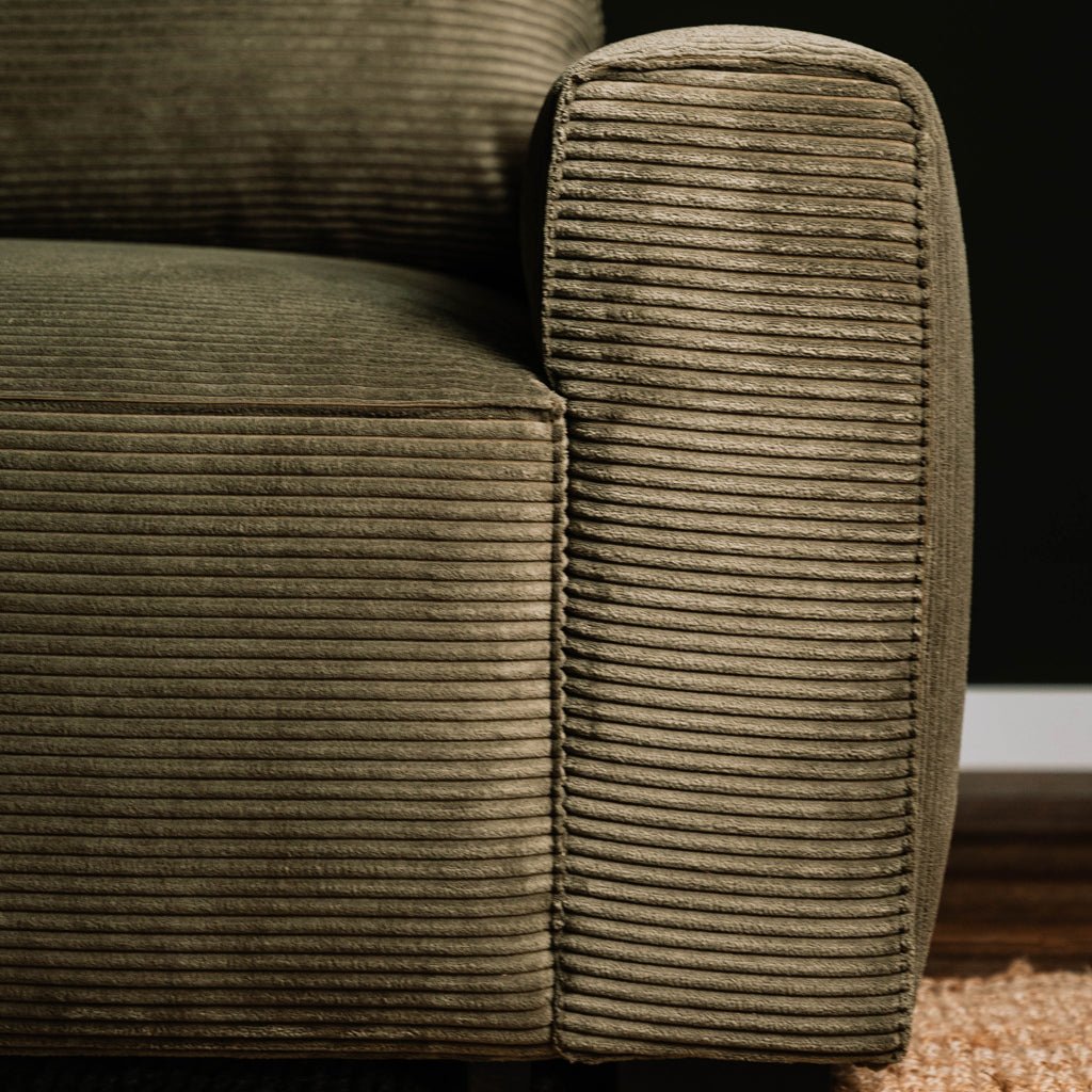 CÓPIA TESTE - Sofá cama com chaise longue reversível verde LAUREN (Cópia) - Gato Preto