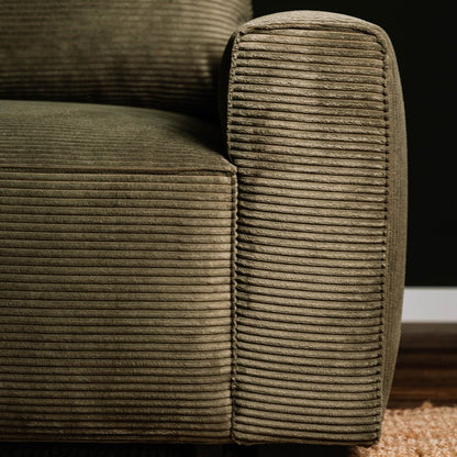 CÓPIA TESTE - Sofá cama com chaise longue reversível verde LAUREN (Cópia) - Gato Preto